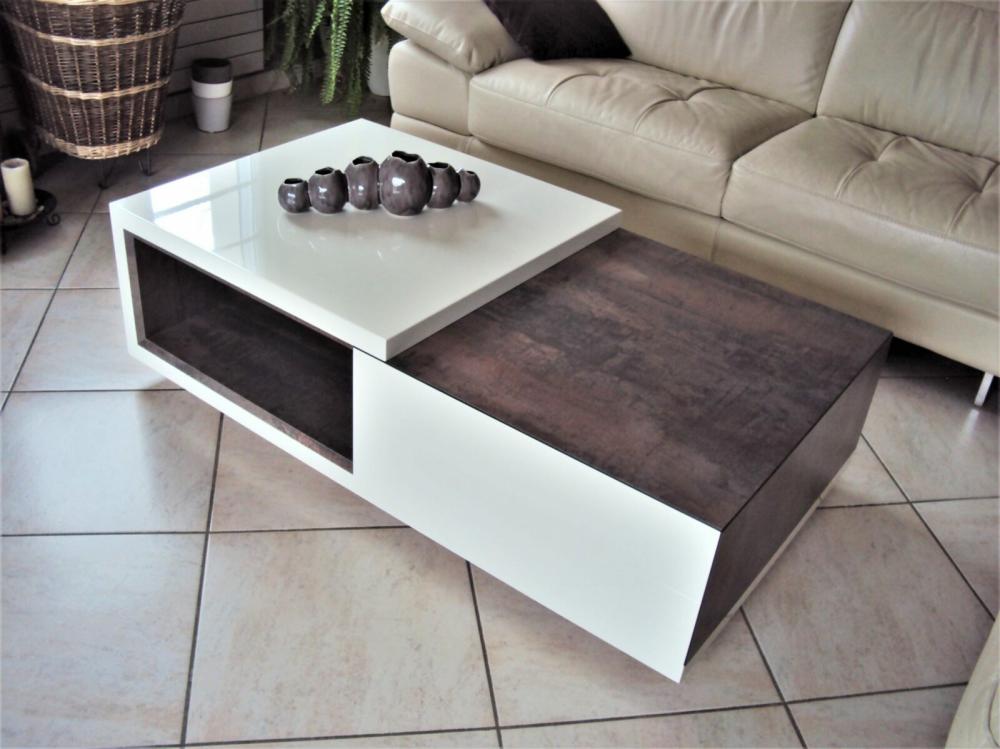 Table-basse-blanc-lacque-bois-marron